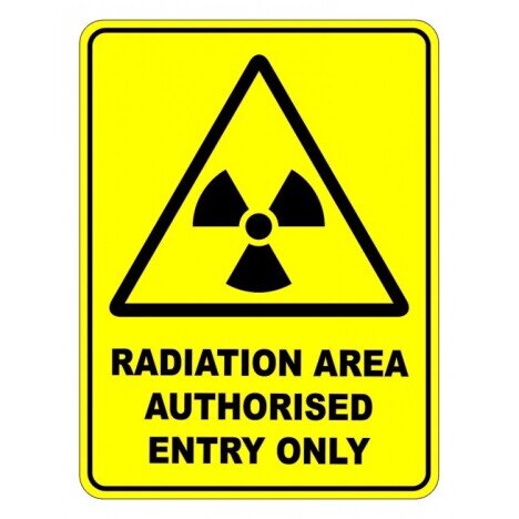 Radiation Area Authorised Entry Only Warning Safety Sign